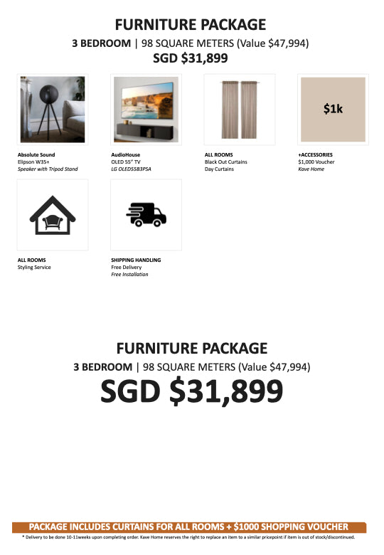 $31,899 - 3 Bedroom Package- Exclusive to Cairnhill 16 Homeowners