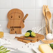 Ninja Board - Wooden Cutting Board and Knife Set